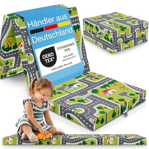 ELONEO Klappmatratze 70x190 cm, 9 cm hoch, Klappmatratze Kinder faltbar, klappbare Gästematratze, Faltbare Matratze, Reisematratze für Kinder und...