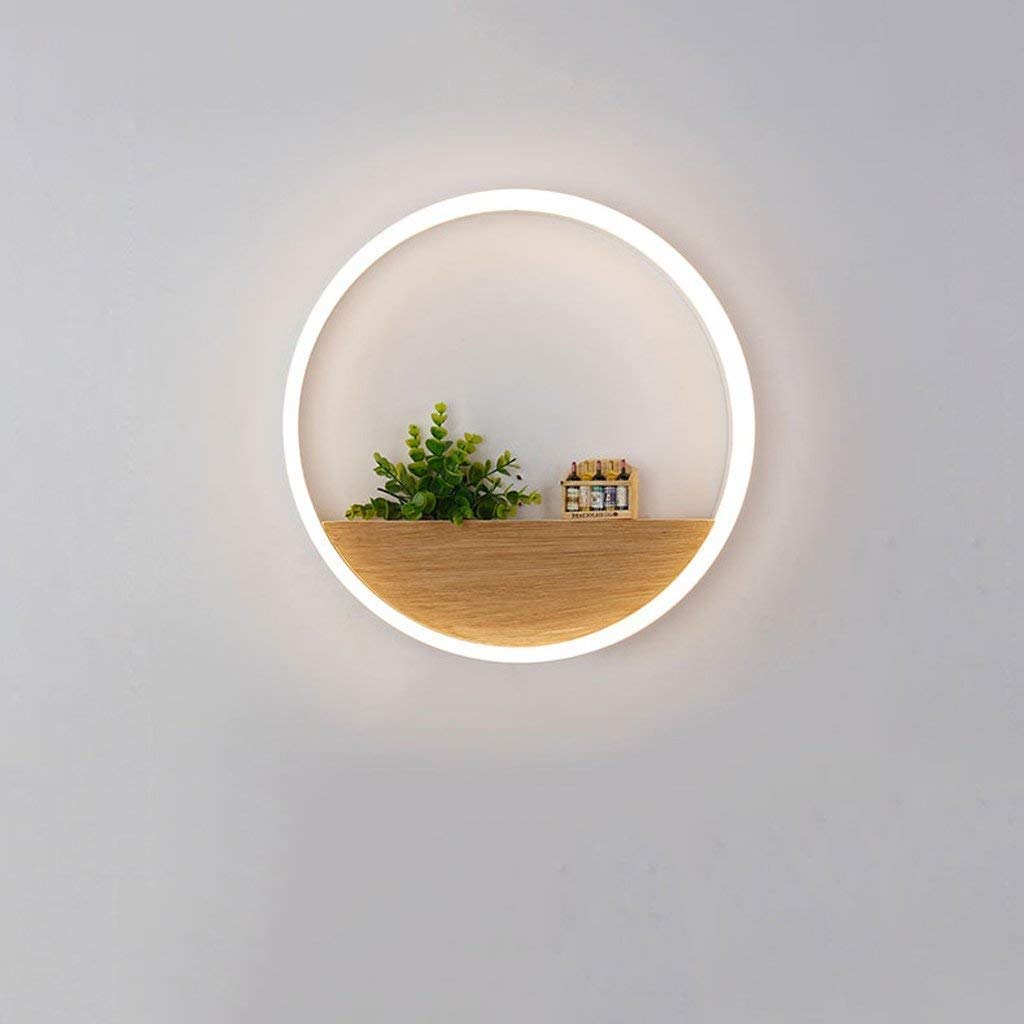 HDZWW Modern LED Wall Sconce, European Round LED Bedroom Bedside Lamp Femony Contemporary Sconce,Changeable Acrylic Wall Light Fixtures for Living Room,Bedroom and Hallway