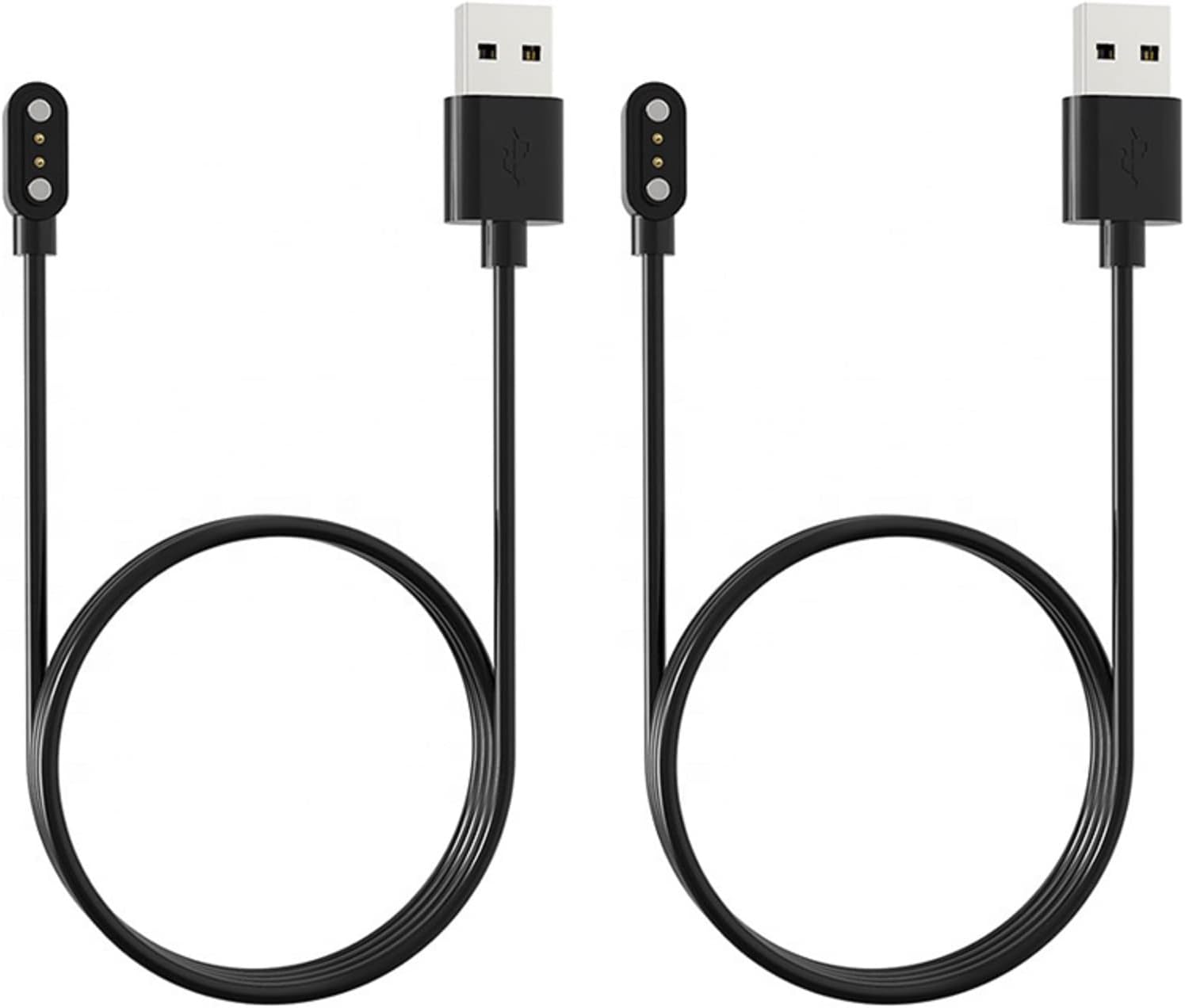 [2-Pack] 3.3FT Smart Watch Charger Magnetic USB Charging Cable for Letsfit Willful YAMAY VeryFitPro SW023 ID205L SW021 ID205U ID205S SW025 Uwatch 3S 3 2 2S