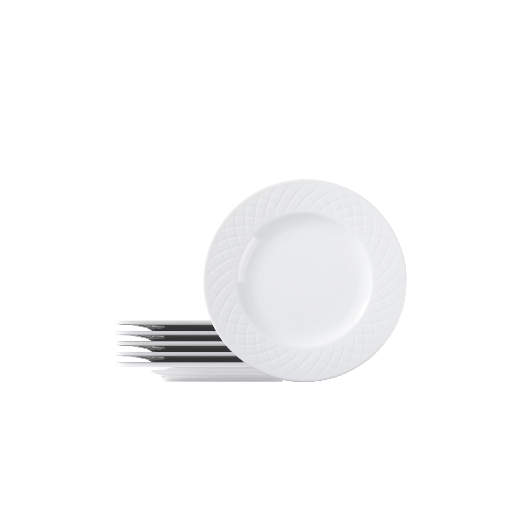 Tramontina Set Piatti da Dessert Ingrid in Porcellana Decorata 21 cm 6 Pezzi
