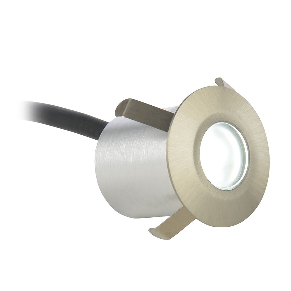 Litecraft Satin Nickel Decking Plinth Recessed Light Daylight White Led