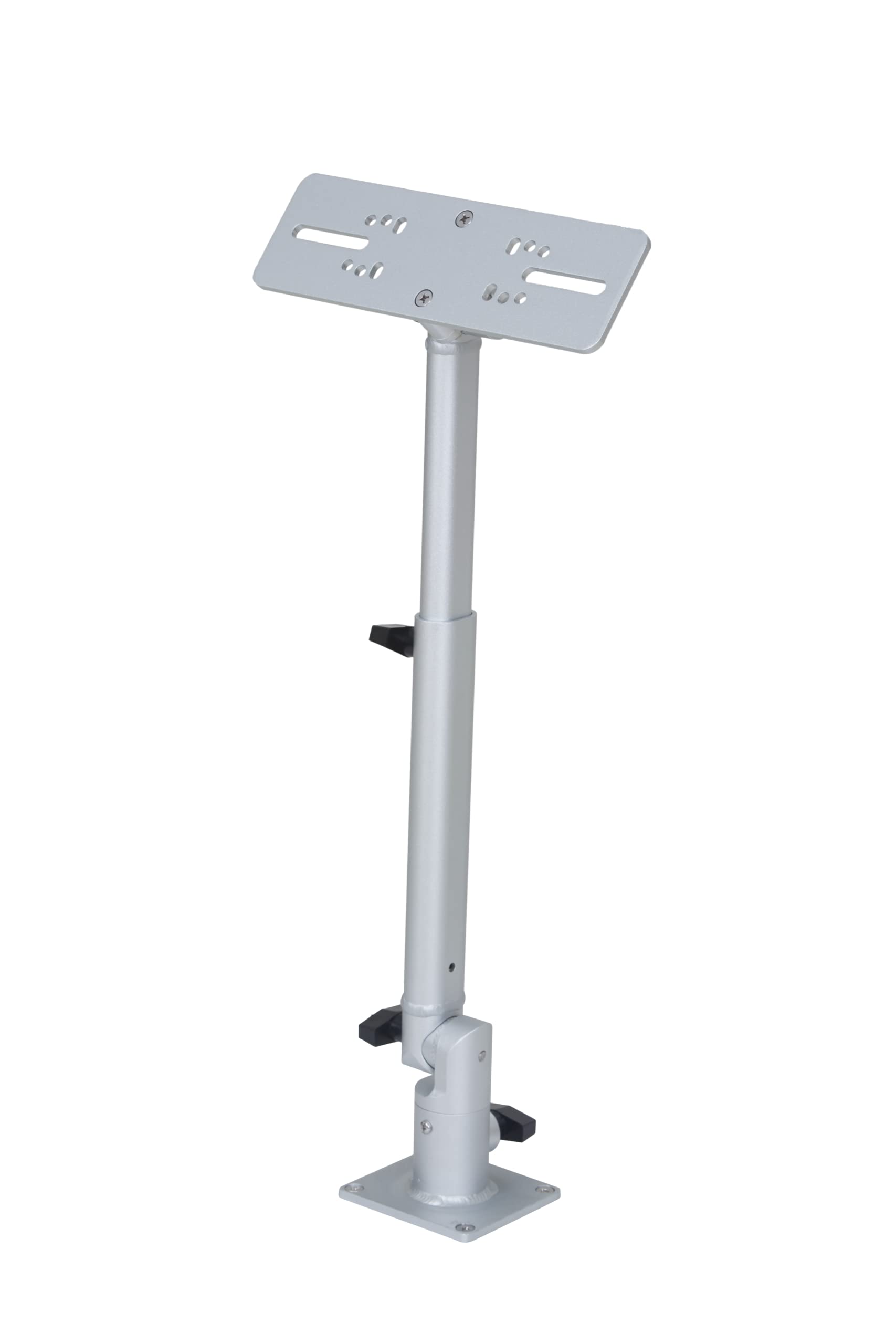 Marine Electronic Mount, Fish Finder Bracket, Anodized Aluminum 350 Degree Swivel Monitor Mount with Adjustable Height, Easy Install, Mounting Plate Fits Most Monitors