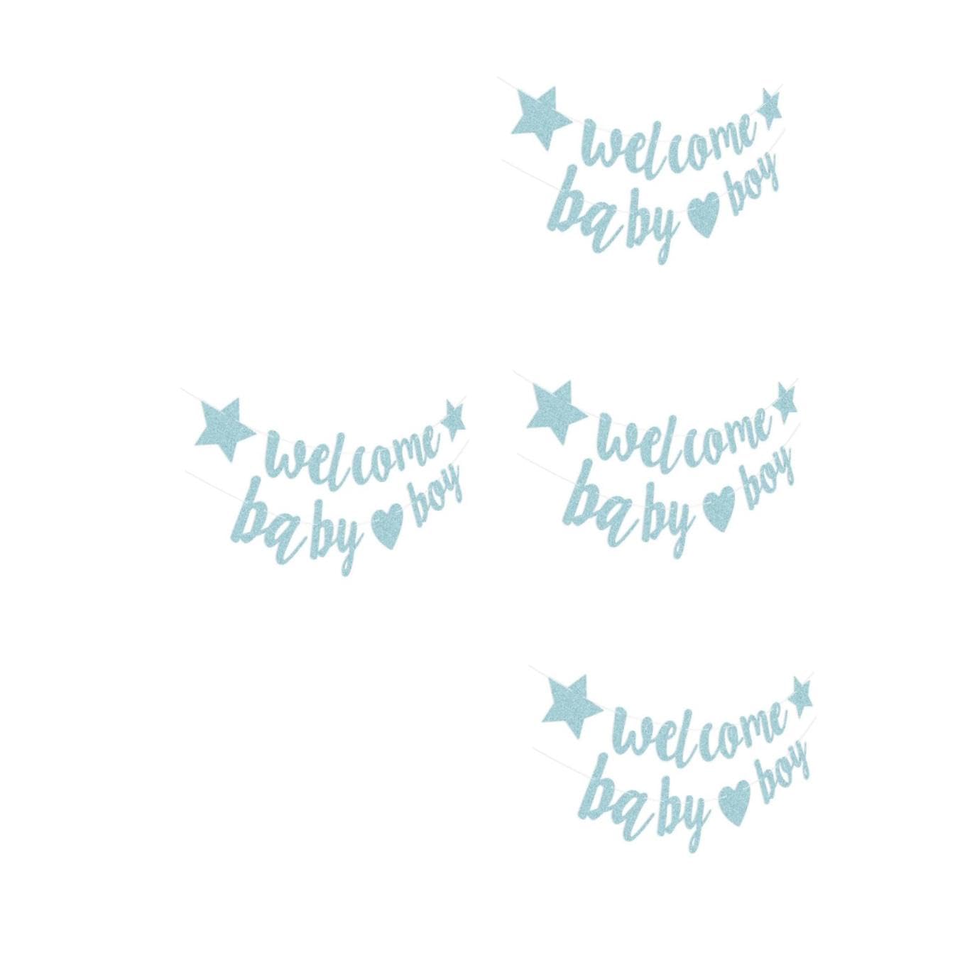 FOMIYES 4 Pz Baby Banner Decorativo Per Baby Shower Della Della Per Bambini Striscione Glitter Per Bambini Striscioni Per Baby Shower Veloce Bambino