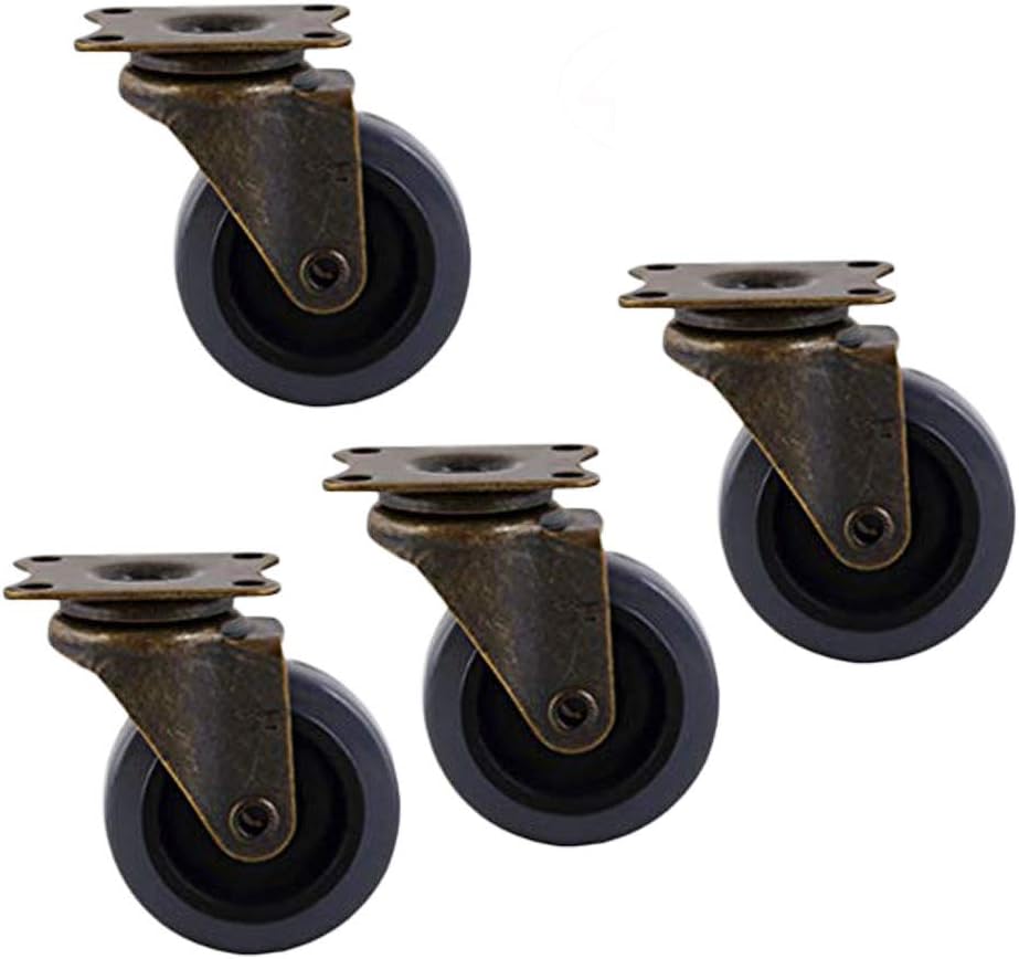 家具キャスター、ナイロン回転キャスター、交換用キャスター、ミュートキャスターホイール、レトロスタイル、直径31mm、ユニバーサル36