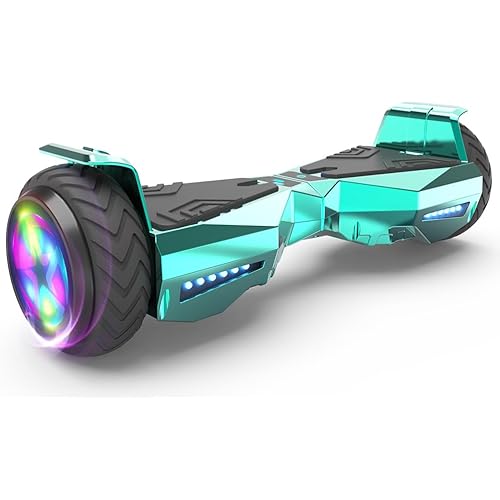 XERATH hoover boards for a 7-12 year old Chrome Color Flash Wheel,Built-in wireless speaker,hoverboard adult range of over 10 miles, hoverboard for All Ages (TQ)