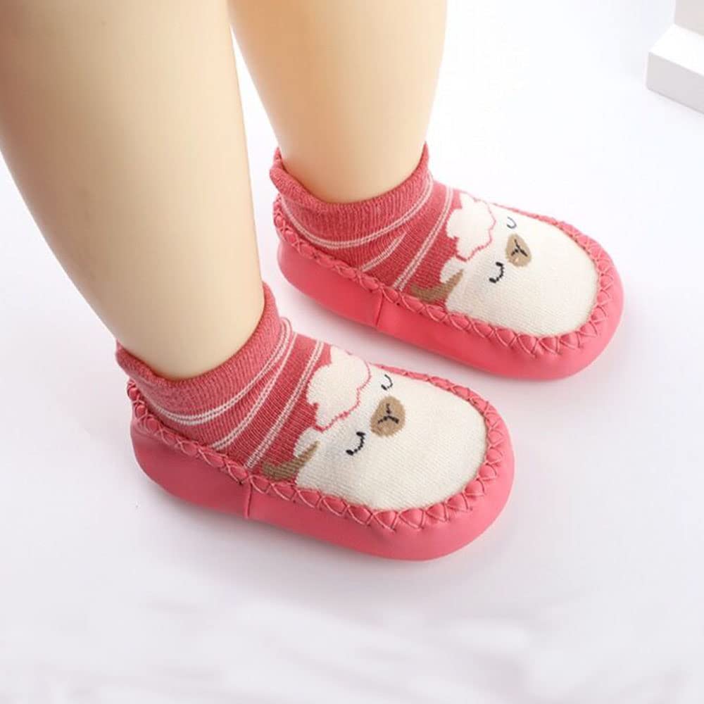 FedMois 3 Pairs Baby boys Girls Non-Skid Indoor Slipper Shoes Socks — view 2