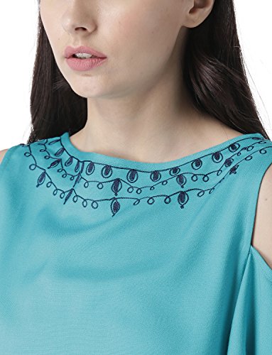 Image of MsFQ Women's Plain Regular fit Top (FTSF401796-Teal-M Teal M)