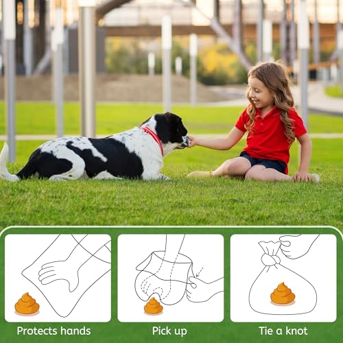 570 Stück - Biologisch abbaubare Hundekotbeutel, Auslaufsichere Kotbeutel für Hunde, Extra groß & stark (30 * 22 cm), Reißfest & langlebig