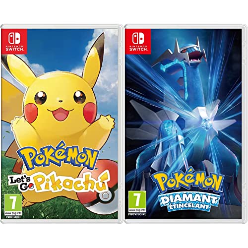 Jeu Pokémon Let's Go Pikachu et Diamant Étincelant Switch idéal comme cadeau d'anniversaire