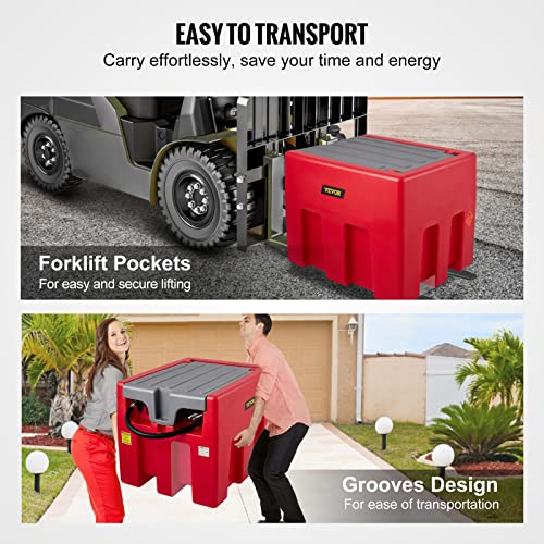 Vevor DIESEL FUEL TANK 58 GAL CAPACITY RED Portable Diesel Tank, 58 Gallon Capacity & 10 Gpm Flow Rate, Diesel Fuel Tank With 12V Electric Transfer Pump And 13.1Ft Rubber Hose thumb #5