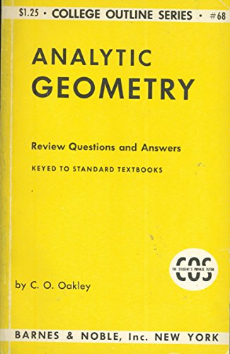 Analytic geometry. B001ECOPEK Book Cover