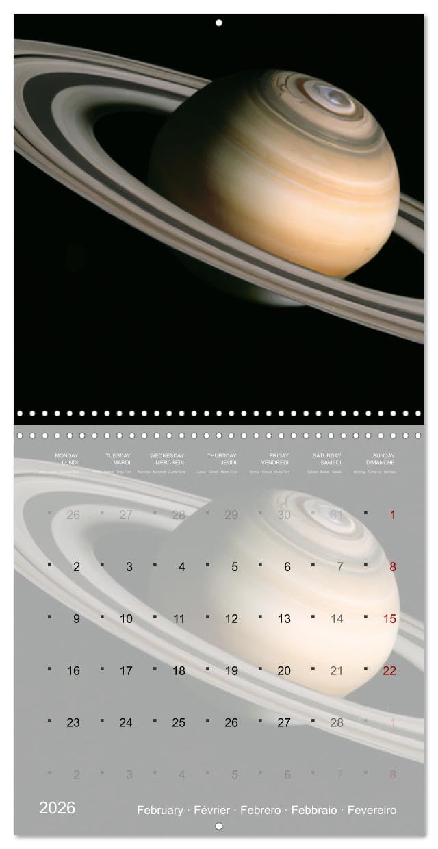 Galaxie cosmique (Calendrier mural carré 2026 30x30 cm) Calendrier double avec une page pour vos prises de notes: Le monde fascinant de l'univers