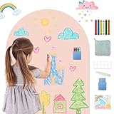 Magnetic Wall Decal for Kids Playroom Arch Magnetic Chalkboard for Walls Magnetics Contact Paper Peel and Stick Self Adhesive Chalk Board Magnet Wall Sticker for Nursery Toddlers Classroom 31.5"x39.4"