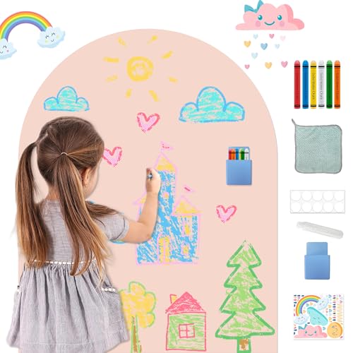 Magnetic Wall Decal for Kids Playroom Arch Magnetic Chalkboard for