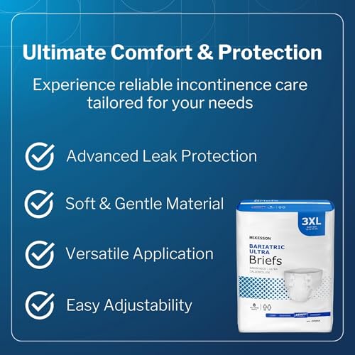McKesson Ultra Briefs, Heavy Absorbency, 3XL, Unisex, 95 in, 8 ct - image 5