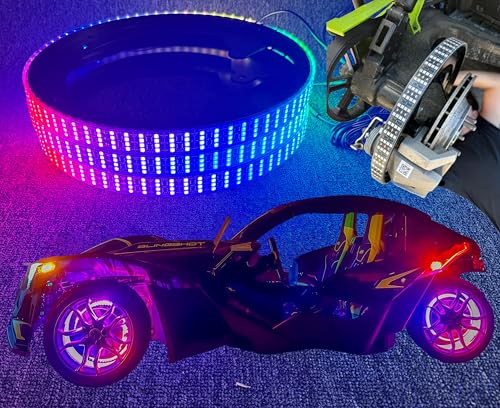 Ydzwavui 3PCS 4-Row RGB Dream Color Chasing Polaris Slingshot Wheel Lights, Bluetooth + Remote | for Polaris Slingshot S/R/SL/SLR/GT (2015-2025)