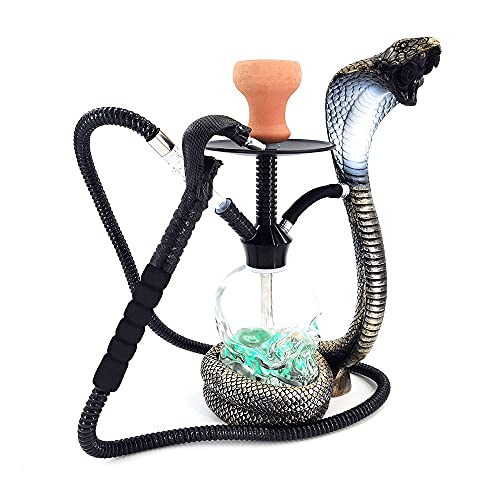JYZT Shisha-Kit,Schlangen-Shisha,Arabisches LED-Licht-Set,Tonschale,Schlauch,Aschenbecher, Thanksgiving-Geschenke…