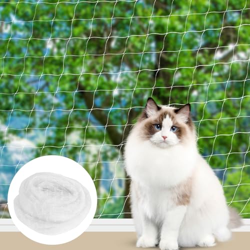 SUNOYA Katzennetz Transparent, Katzennetz für Balkon, 3 x 7m Katzen Netz, Katzenschutznetz für Katzen zur Sicherung von Balkon, Terrassen, Fenstern,...