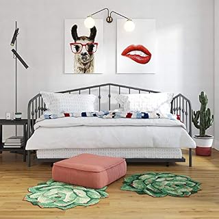 Novogratz Bushwick Metal Daybed & Trundle, Twin Size, Gunmetal Gray Daybeds