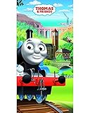 Thomas and Friends, Thomas Jerry Fabrics jf0216 Thomas and Friends 01 – Toalla de Playa, algodón, Verde, 70 x 140 cm