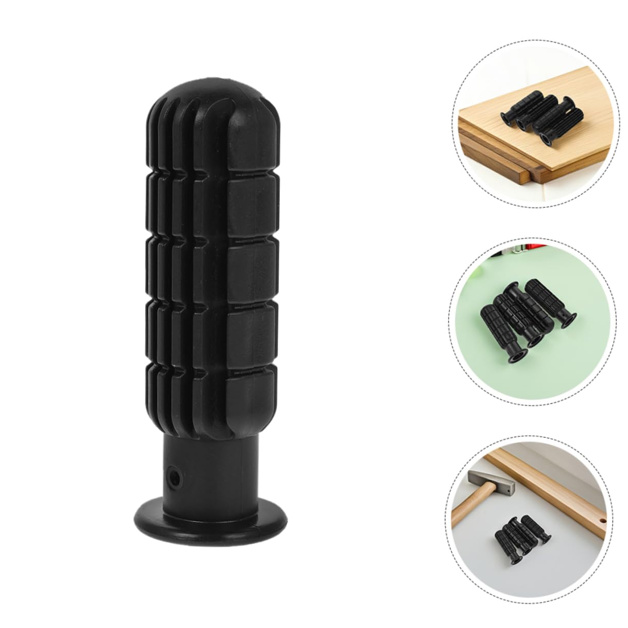 Milisten 6 Pezzi Manopole in Pvc Nero per Tavolo Calcio Balilla Impugnatura 8 Mm Antiscivolo Facile da Usare per Gioco da Tavolo in Casa e Ufficio