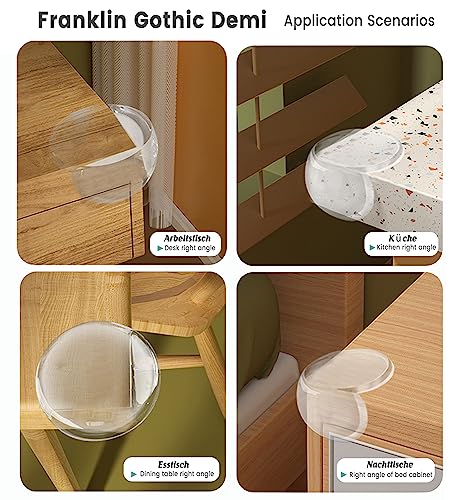 FUHOMI 24 Stücks Kantenschutz Baby Eckenschutz Baby Selbstklebend Transparent Tischkantenschutz Eckschutzkanten Baby kindersicherung Mit Verbessertem Superkleber für Baby Sicherheit (24PCS) 5