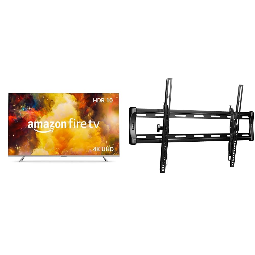 Fire TV Bundle: Includes Amazon Fire TV 75" Omni Series 4K UHD smart TV with Dolby Vision & Made for Amazon Universal Tilting TV Wall Mount for 50-86" TVs