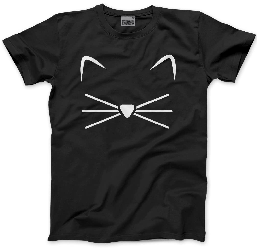HotScamp Cat Face Men's Unisex T-Shirt - Black XX-Large
