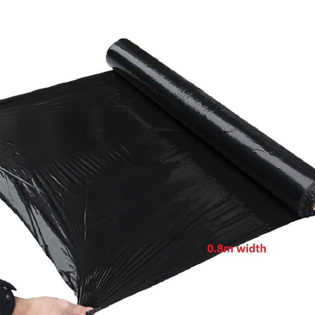 Agricultura, Deshierbe, Mantillo Negro, 0,8 M De Ancho, Espesor De 0,01mm, Invernadero Vegetal, Fresa, Película Plástica Especial, Películas For Cultivo De Plantas, 1 Uds. ( Size : 0.8mx100m(2pcs 50m)