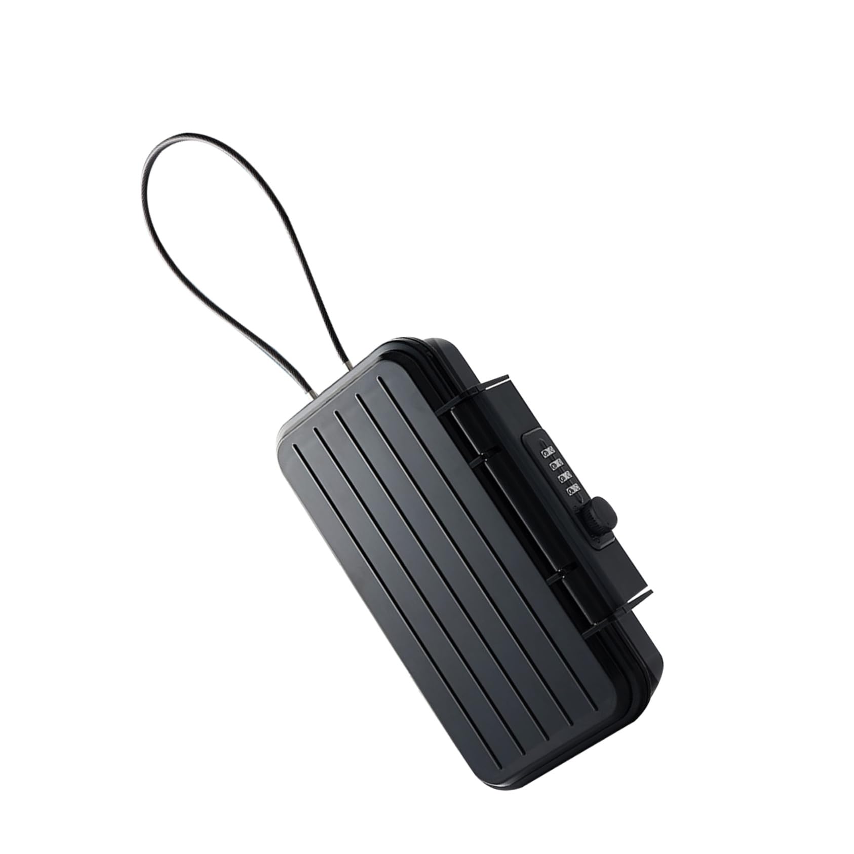Coffre-fort Portable Noir pour Voyages et Plage Câble Acier Détachable