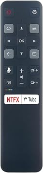 New 06-BTZNYY-SRC802V Voice Remote Control fit for TCL LED Smart Android TV | 40S330 32S330 65Q637 55Q637 55S430 43S430 65Q637 55Q637 32S330-CA 32S330 40S330-CA 40S330 43S434-CA 43S434 RC802V FNR1