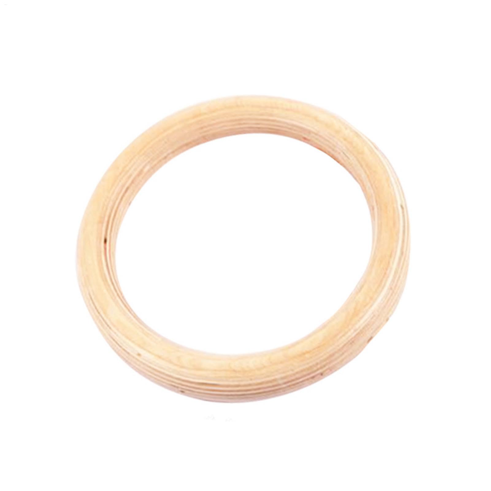Gymnastics Training Rings - 32mm Wooden Fitness Rings, Portable Exercise Rings | CrossFitt and Home Gym Rings, Muscle Building Birch Wood Rings for Exercise Full Body Workouts Home Gyms