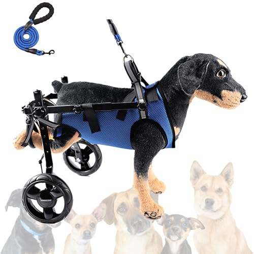Silla de ruedas para perros con discapacidad trasera, carrito de ayuda ajustable 2