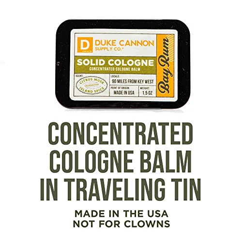 image for Duke Cannon Supply Co. Solid Cologne for Men Bay Rum (Citrus Musk, Ced