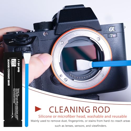 Camera Cleaning kit – Professional Camera Lens Cleaning Kit,Complete DSLR &amp; Mirrorless Camera Sensor Cleaning Set Kit with Lens Pen, Blower, Brush, and Solution for Photography Essentials