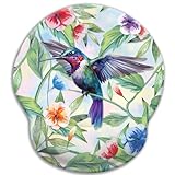 Blusabaca Mouse Pad with Wrist Rest, Hummingbird Ergonomic Mouse Pads Wrist Support for Desk, Cute Gaming Mousepad for Wireless Mouse Laptop Computer Work Home Desk Accessories Office Supplies Decor