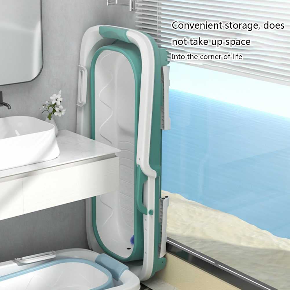 FAXIOAWA Bañera portátil Plegable para Adultos, bañera Independiente para el hogar con Cubierta para Personas de Menos de 200 cm y Menos de 110 KG