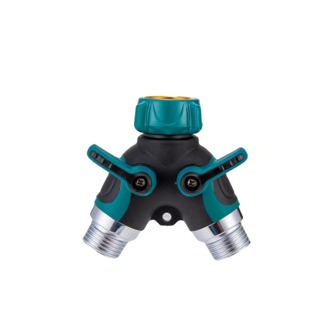 Hose Splitter — 2-Way Heavy Duty, Garden Faucet, Faucet Splitter, Connector Splitter, Garden Hose Y Splitter, Hose Bib Splitter, with Shut Off Valve