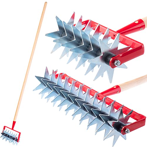 KADAX Sternfräse, Gartenfräse aus Metall, Krümler zum Lockern des Bodens, Kultivator für Garten, Rasen, Unkraut, Rollhacke, Bodenkrümler,...