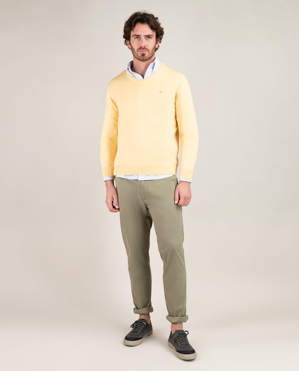 El Ganso Jersey Cuello Pico Coderas Amarillo