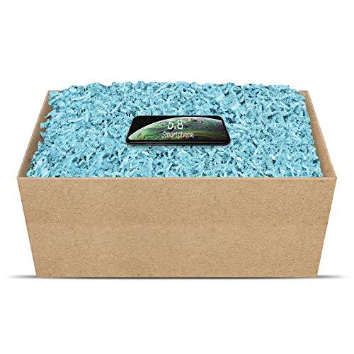 SizzlePak Geschenkfüllmaterial Umweltfreundliches Papierfüllmaterial viele Farben 125g-1kg (Sky Blue, 1kg)