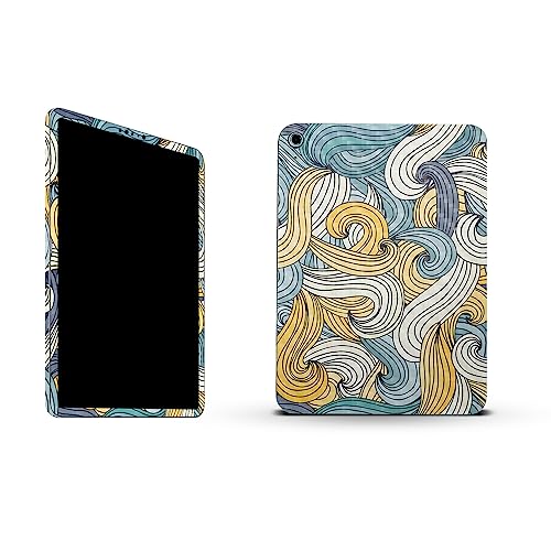 Image of MightySkins Carbon Fiber Skin Compatible with Apple iPad 10.9 inch 10th Gen (2022) Full Wrap Kit - Turbulence | Protective, Durable Textured Carbon Fiber Finish | Easy to Apply | Made in The USA
