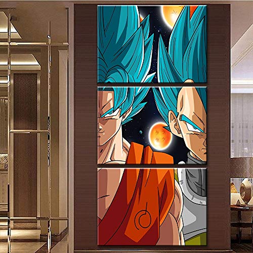 Toile imprimée dragon triptyque encadrée - Tableau mural résistant - 4