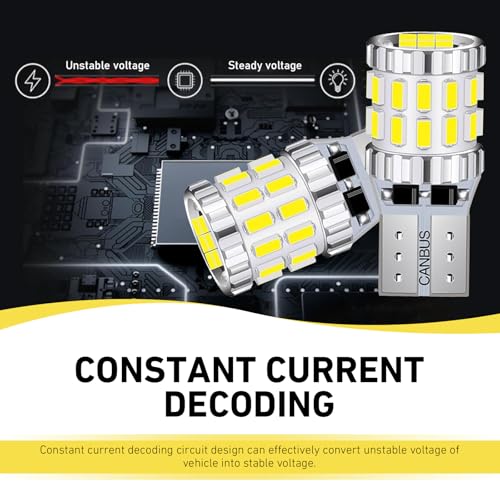 2PCS T10 194 LED Bulb Canbus Error Free 6000K miniatura 5