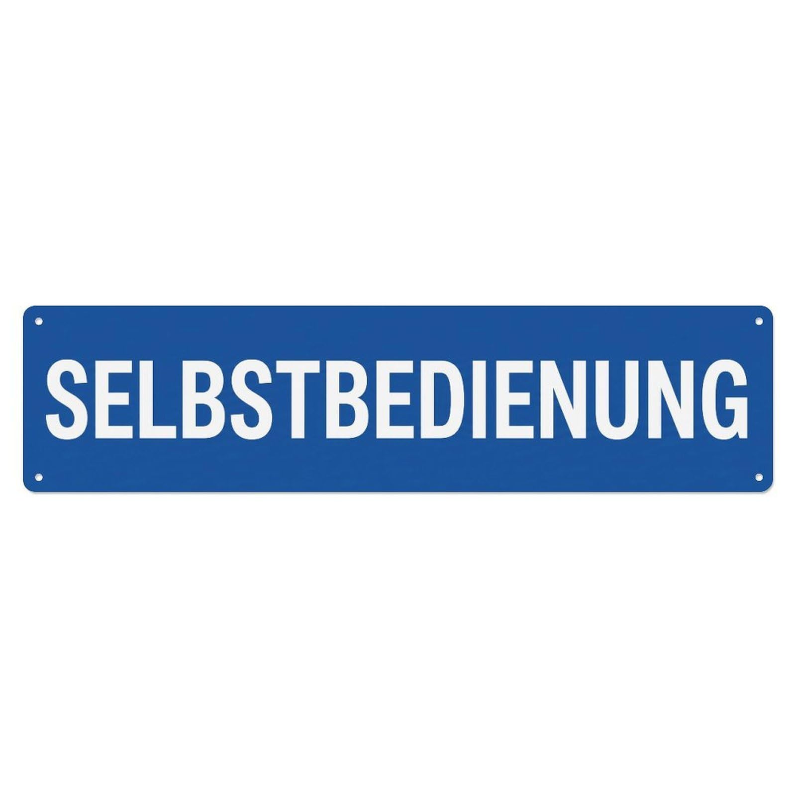 Metal Tin Sign Selbstbedienung Self Service Counter