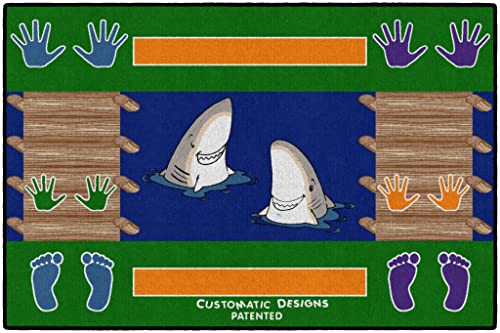 Flagship Carpets Customatic Design Multicolor Educational Rug for Home Learning Area, Children Classroom Mat, Kids Room, and Playroom Carpet, 48