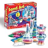 AMAV Sand Art Glitter & Glow Activity Kit - DIY Make Your Own Beautiful Colorful Sand Art in Bottle