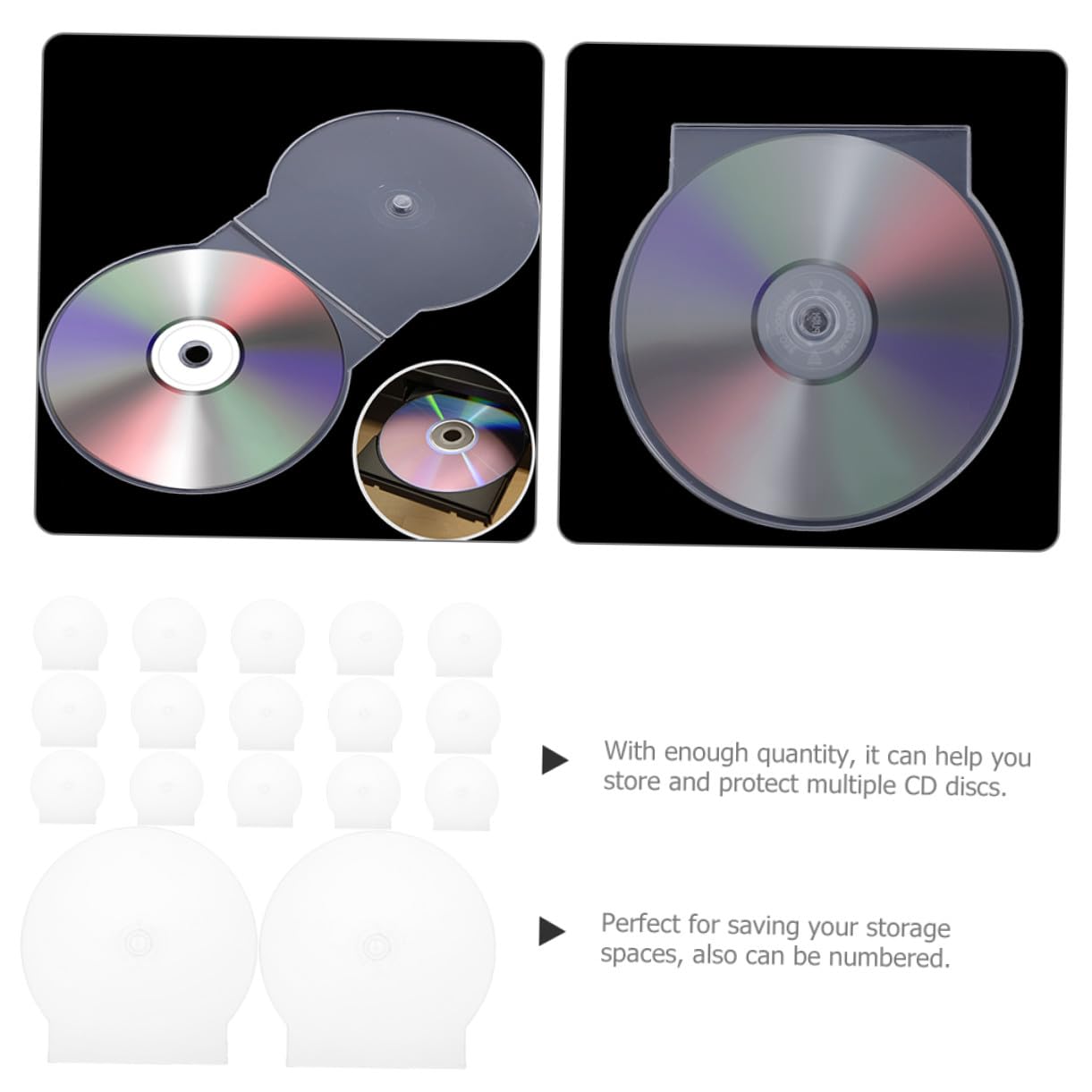 50 Pezzi Custodie Trasparenti per CD in Plastica Rigida Scatole Porta CD Portatili Antigraffio per Dvd e Dischi Musicali Custodie Singole Leggere per Viaggi e Archiviazione