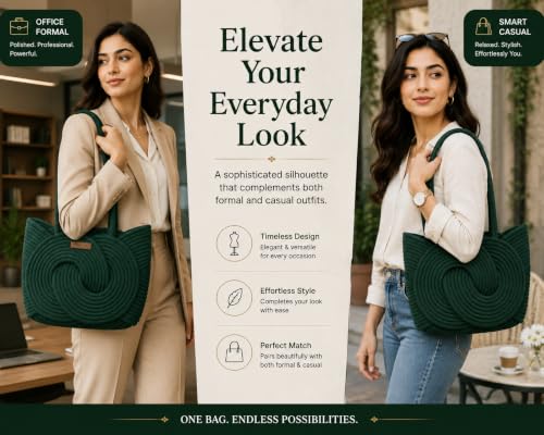 Image of Handbag for Women | Handmade Natural Cane & Dry Grass Tote Bag | Stylish Shoulder Bag for Women | Ladies Purse for Office, Travel & Daily Use | Gift for Women