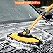 MVEQRRN Upgrade Car Wash Brush Mop with Long Handle,Chenille Microfiber Car Wash Brush Car Cleaning Brush Kit Car Wash Mop Supplies Car Washing Brush with Scratch-Free Replacement Head